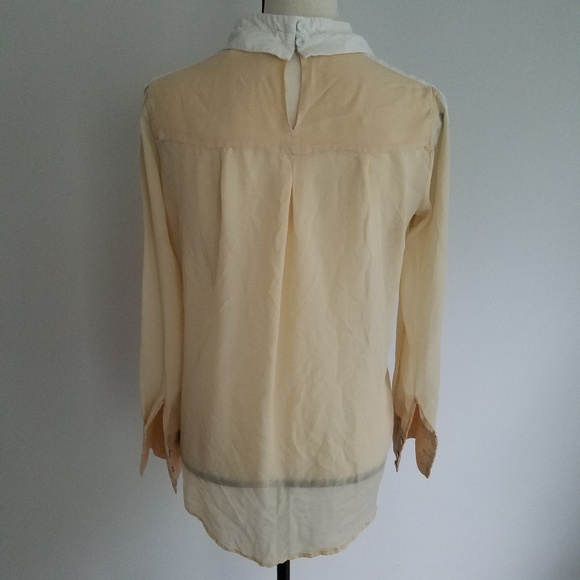 BCBGMaxAzria Emma Hi-Lo silk chiffon w.color block - Picture 5 of 6